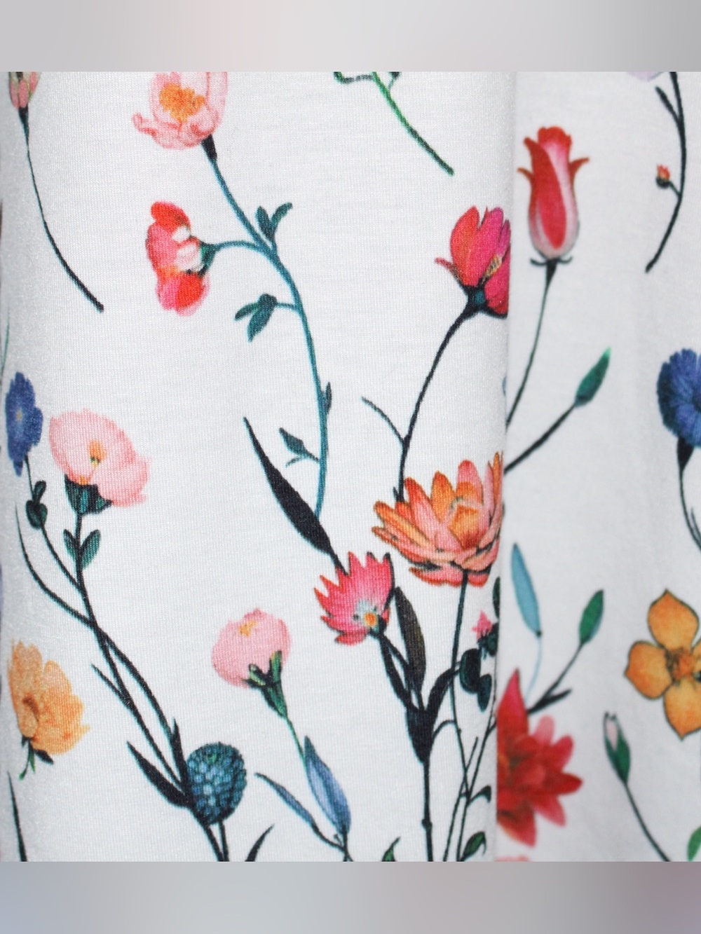 BloomChic White V-Neck Tank Top with Multicolor Floral Print - Picture 5 of 7